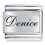 Name Denice Italian Charms Bracelet Link