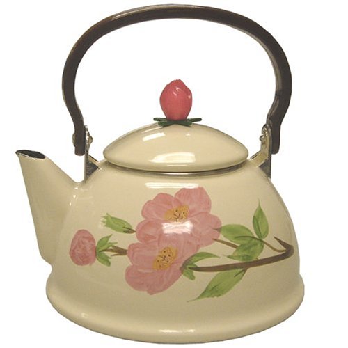 Franciscan Desert Rose Enamel on Steel Personal Tea Kettle