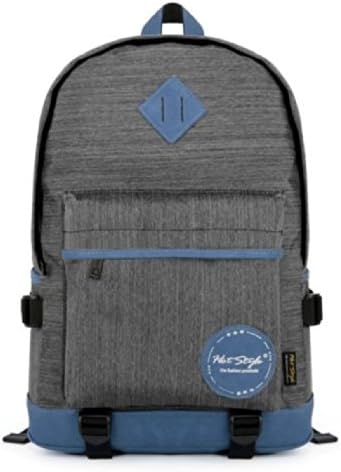 kmbuy - Quality Linenette Style Unisex Fashion Casual School Travel Shoulder Backpack bag with laptop Compartment / 43cm*28cm*12cm (dark grey)