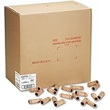 Pre-Formed Coin Wrappers, Quarter, 0.00 Capacity, Orange, 1000/Box MMF2160600D16