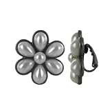 Cream Simulated Pearl Flower Clip On Earrings