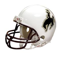 Wyoming Cowboys Miniature Replica NCAA Helmet w/Z2B Mask by Riddell