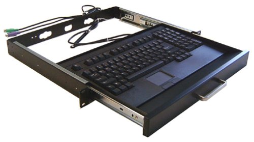 Adesso 19-Inch 1U Rackmount Keyboard Drawer with Built-in Touchpad PS 2 Keyboard ACK-730PB-MRPB0001X6IJS