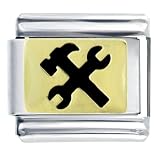 Black Tools Italian Charms Bracelet Link