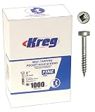 Kreg SPS-F1-1000 Pocket Hole Screws 1-Inch #6 Fine Pan-Head 1000ct