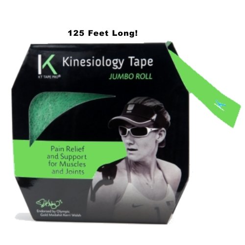 KT TAPE Professional Kinesiology Therapeutic Tape - 125 Foot Jumbo Roll (Green)