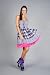 Plaid Dresses with Bow from Sonia by Sonia Rykiel-Size 036-blue