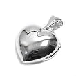 Sterling Silver Heart Locket Pendant, Size: 25mm
