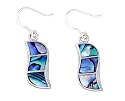Ladies' Abalone Drop Earrings, Silver, Model A66/NKE41003
