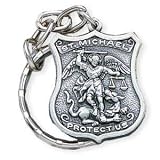Pewter St Michael Key Chain
