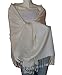 New Best Soft 100% Pashmina Scarf Shawl Wrap Stole (Cream)