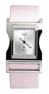 Christian Dior Women's Diamond Accented Pink Satin Watch #CD033112A001