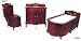 Dollhouse Miniature Fine Furniture Mahogany Bathroom Set