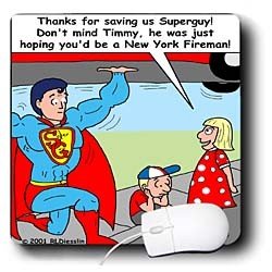 Rich Diesslins Funny General - Editorial Cartoons - 9-11 Tribute to Firefighters - Mouse Pads