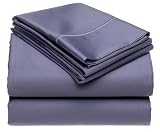 Renaissance 600 Thread Count 100% Cotton Sateen King Sheet Set, Wt. Blue
