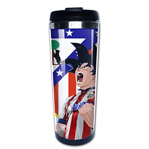 HCJUN Atletico Madrid Football Son Goku Custom Stainless Steel Mug Coffee Thermos