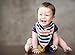 Baby Bandana Drool Bibs Organic 4 Pack for Boys and Girls with Snaps, Absorbent Soft Cotton for Teething Feeding Baby Shower Gift Scarf Bib (Black Grey Orange Stripe Unisex) From Lil Dandelion