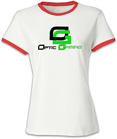 ETCHEN Women's Optic Gaming Logo Tshirts Red XXL