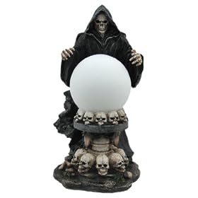 Creepy Grim Reaper Globe Table Accent Lamp Macabre