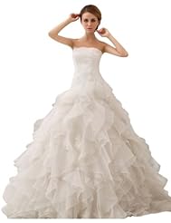 Plus Size Off the Shoulder Chiffon/Organza/Tulle   Ball Gown Wedding Dress 