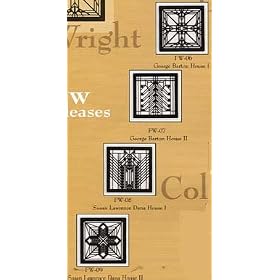 Frank Lloyd Wright Architecture Set of 4 Assorted Metal Insert Coasters by CoasterStone