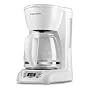 Black & Decker DLX1050W 12-Cup Programmable Coffeemaker with Glass Carafe, White