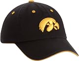 NCAA Iowa Hawkeyes Adult Adjustable Hat, Black