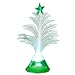 Colorful Christmas Tree Shaped Fiber Optic Light Green Base