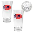 Buffalo Bills NFL 2pc Pint Ale Glass Set with Football Bottom - Oval Logo
