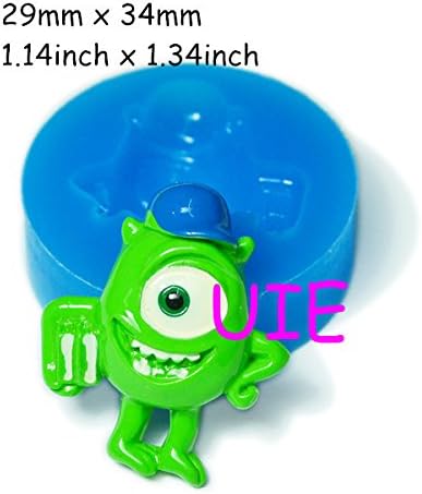 161LBP Green Eyed Monster Silicone Mold 34mm - Cake Decorations Fondant Bakeware Candy Mold, forma de silicone Cookies Mold