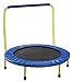 GYMENIST Durable Construction Safe Kids Portable/Foldable Trampoline with Padded Frame Cover and Handle, Yellow, 36″