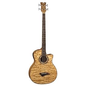 Dean Guitars Exotica Quilt Ash A/E Bass GN with Aphex 4-Strings Acoustic-Electric Bass Guitar: Musical Instruments