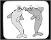 Decorated Mouse Pad with dolphin, porpoise