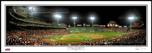 Boston Red Sox - World Series 2007 - Game 1 - Wood Mounted Poster Print