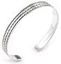 925 Sterling Silver Twisted Cuff Bracelet 8mm Wide - Straightforward Elegance