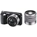 Sony NEX-F3DB Systemkamera (16 Megapixel, 7,5 cm (3 Zoll) Display, Full-HD, Live View, bildstabilisator) inkl. SEL 2,8/16 mm und 18-55 mm Zoom Objektiv, schwarz