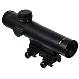 UTG Golden Image Classic Combat 4x20 Model 15 Mini Scope, Mil-Dot Reticle, 1/4 MOA, 33mm Tube