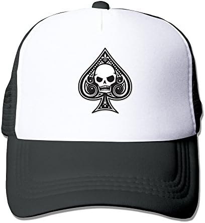 Ace Of Spades Skull Mesh Back Baseball Hat Trucker Caps