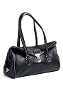 Prada BR2375 - Leather Black Pushlock Handbag