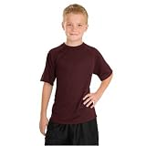 Sport-Tek Youth Dry Zone Short Sleeve Raglan T-Shirt, Maroon, Large (14-16)
