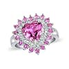 Deals List: 3 3/4 Carat Pink Topaz & Diamond Sterling Silver Heart Ring