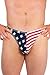 SHORE TRENDZ Men's USA American Flag Patriotic Thong Swimwear