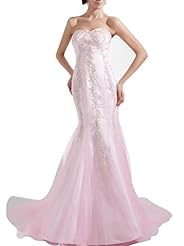 Tulle Beaded Mermaid  Dress with a Court Train 