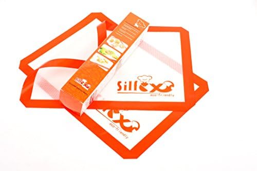Silfox Non-stick Silicone Baking Mat Orange Color 2pk