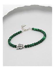 Butterfly Semi GemStone Beads Bracelet In 92.5 Sterling Silver