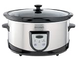 Micromark MM52151Programmable Slow Cooker Brushed Stainless Steel & Black 6.2L