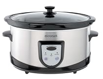 Micromark MM52151Programmable Slow Cooker Brushed Stainless Steel & Black 6.2L
