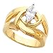 Choice of White or Yellow Gold 0.73 ct. D-SI2 Certified Marquise Diamond Solitaire Ring