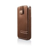 Marware Glide Leder H&uuml;lle f&uuml;r Apple iPhone 4 braun