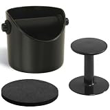 Produkt-Bild: BARISTA-SET BASIC black: Grindenst&egrave;in Abklopfbeh&auml;lter + Tamper + Andr&uuml;ckmatte